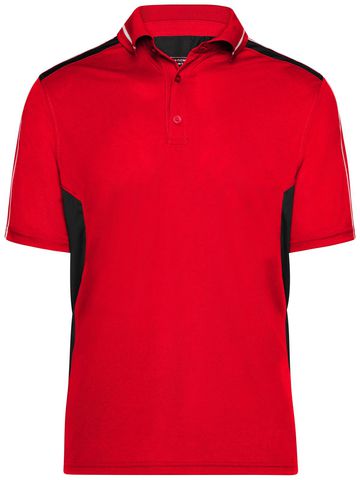Handwerker-Polohemd - RDBL - ROT-SCHWARZ