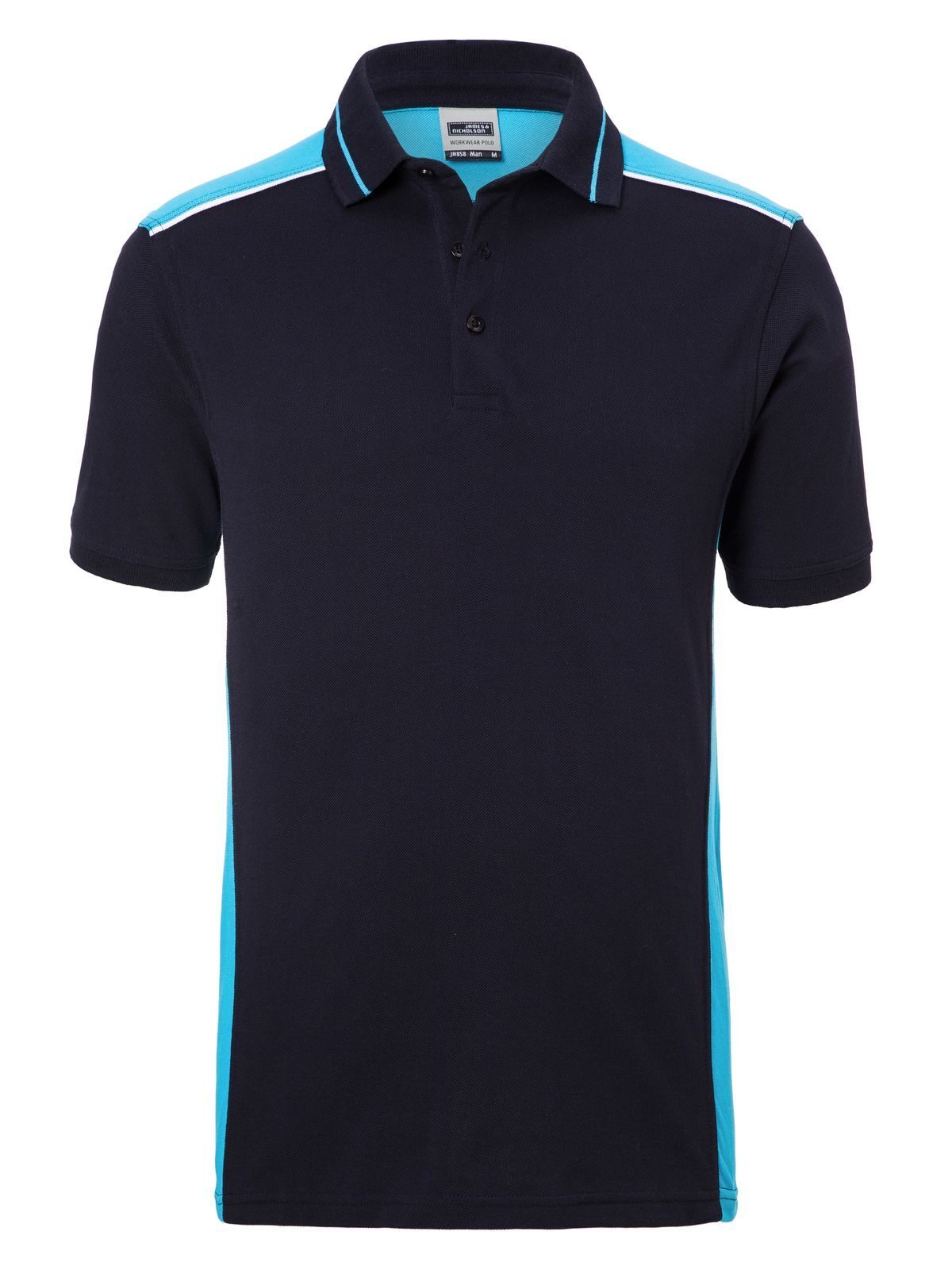 Polo-Shirt für Herren (Arbeitskleidung) - FARBE - - NYTU - MARINEBLAU-TÜRKIS