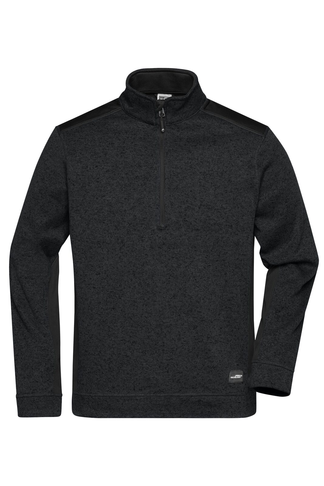Strick-Arbeitskleidung für Herren, Fleece, halber Reißverschluss - ROBUST - - BLBL - BLBL – Schwarz – Schwarz
