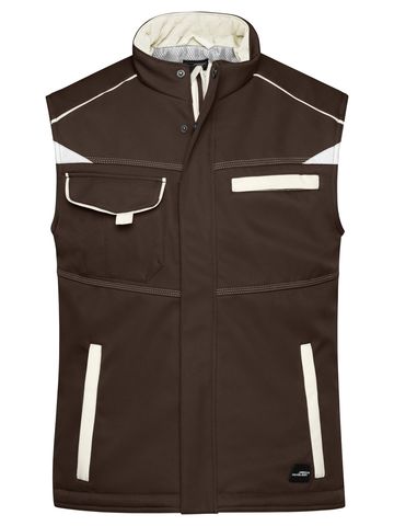 Wattierte Softshell-Arbeitsweste – Stufe 2 - BRSTO - BROWN-STONE