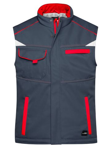 Wattierte Softshell-Arbeitsweste – Stufe 2 - CBRD - CARBON RED