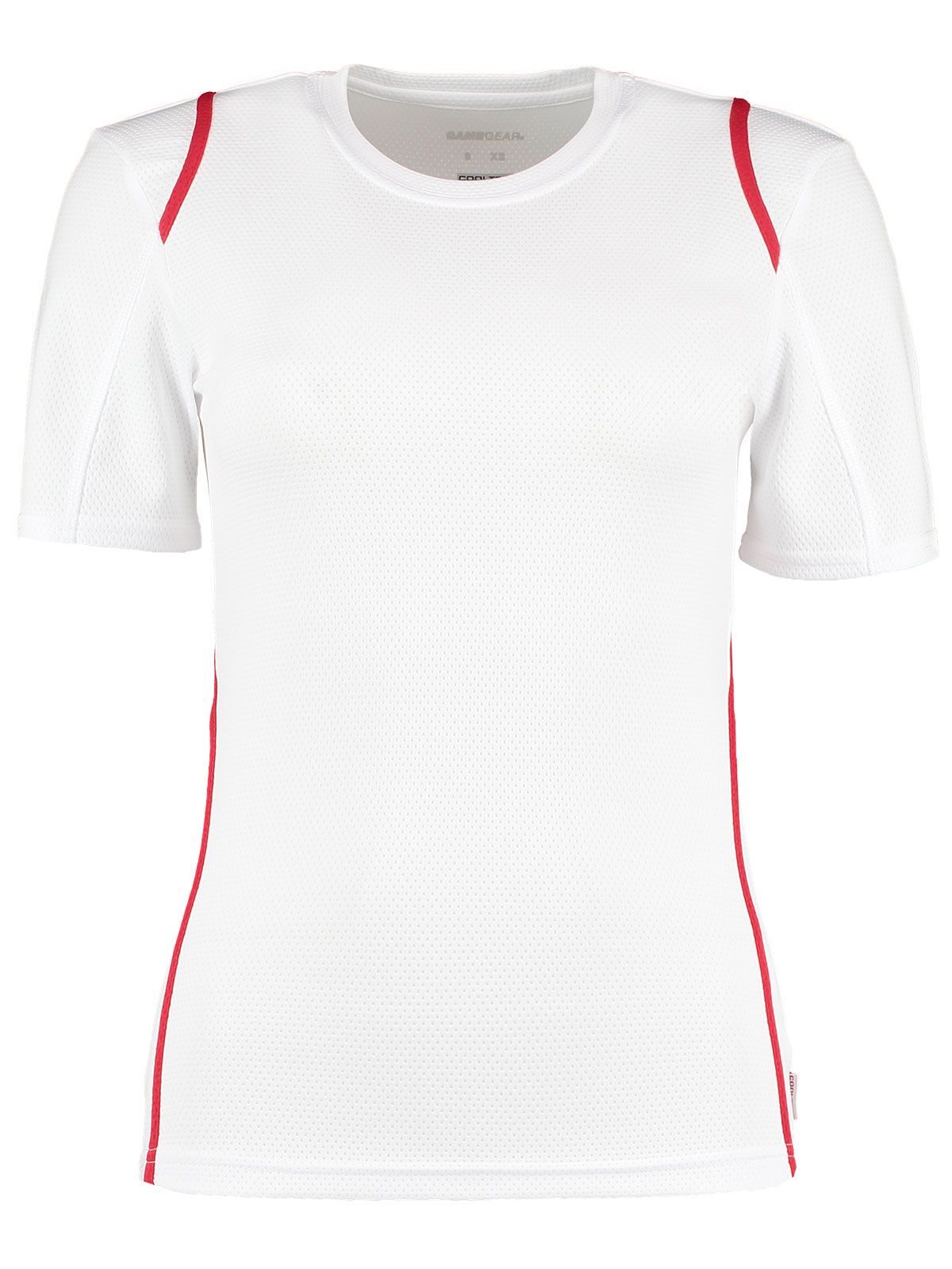 Cooltex Damen-T-Shirt - WHI-RED – Weiß/Rot