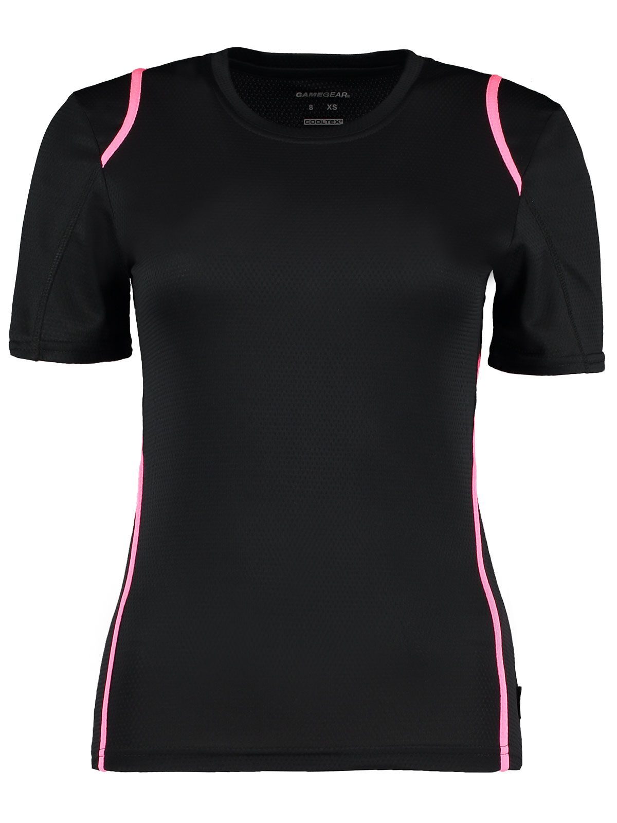 Cooltex Damen-T-Shirt - BLK-FLP – Schwarz/Fluoreszierendes Pink