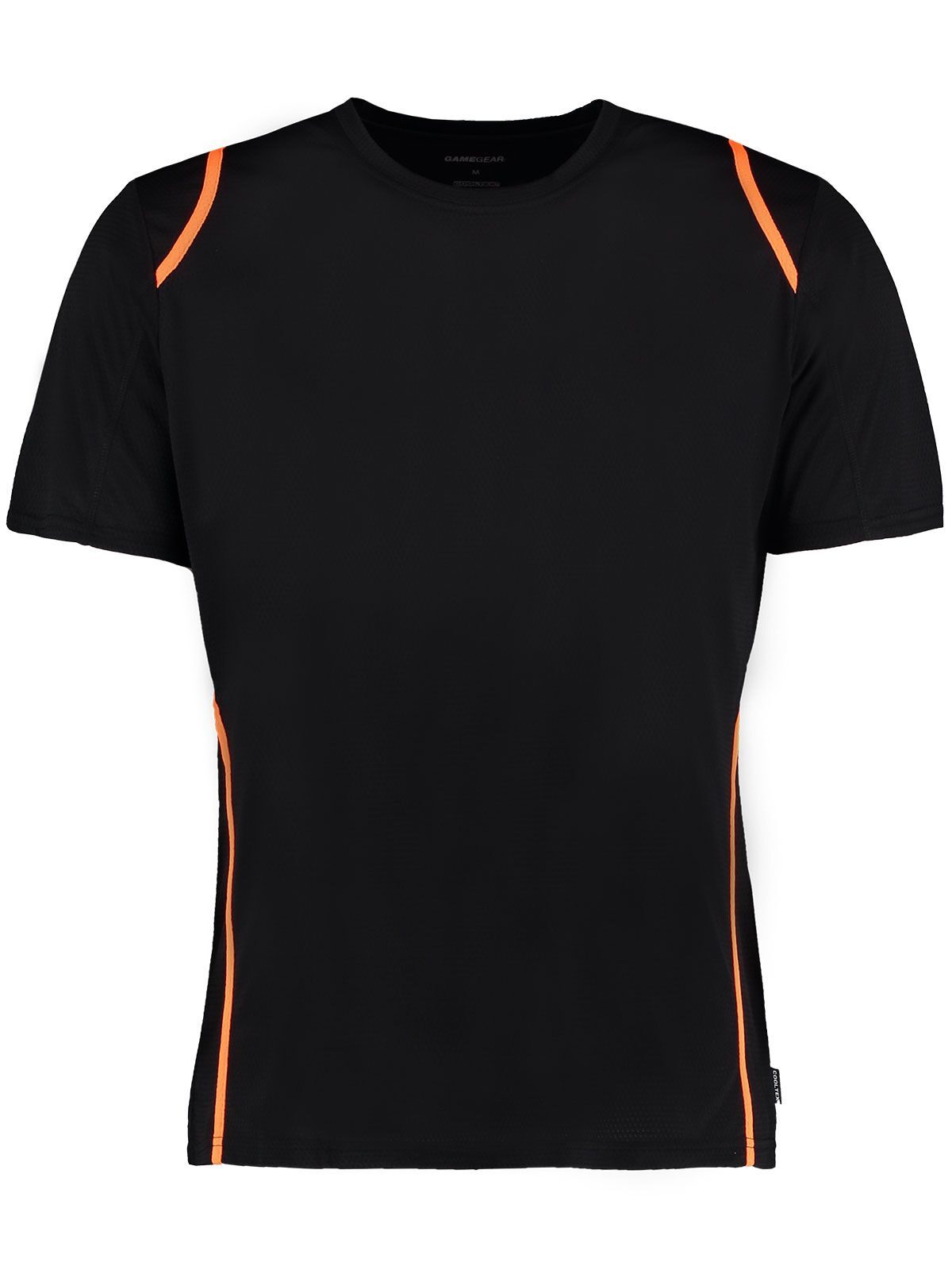 Cooltex® Contrast-T-Shirt in regulärer Passform - 168 - BCK-FLO – Schwarz/Fluoreszierendes Orange