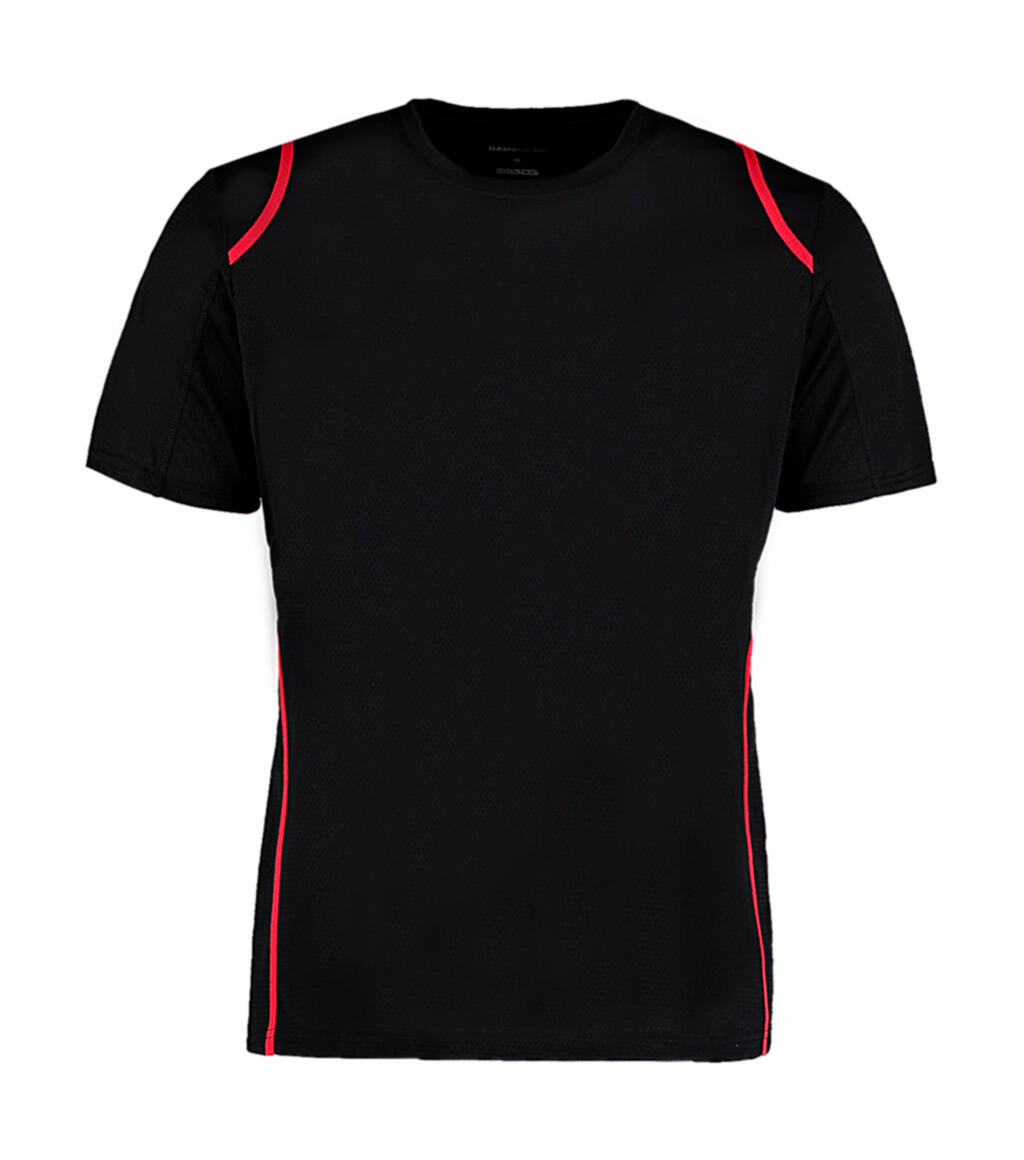 Cooltex® Contrast-T-Shirt in regulärer Passform - 154 - BCK-RED - Schwarz/Rot