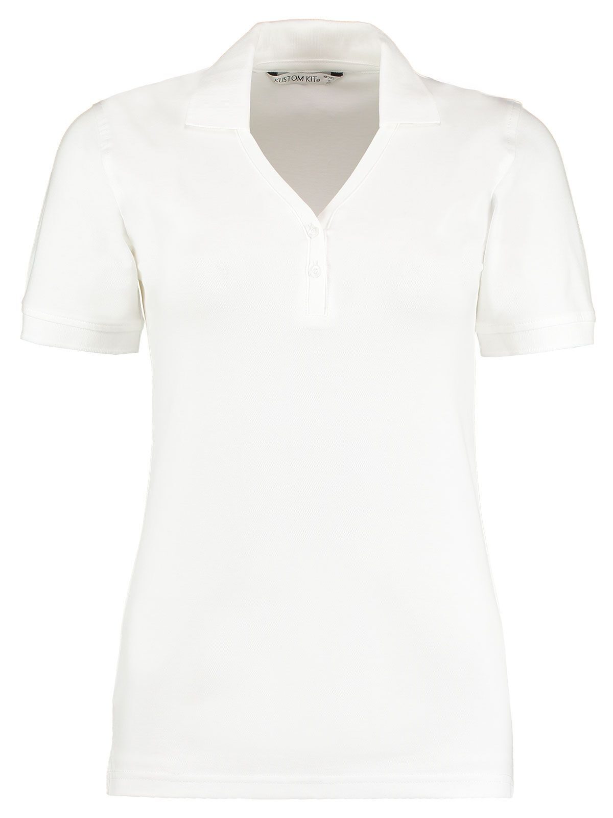 Comfortec® Polohemd mit V-Ausschnitt in regulärer Passform - WHI - WHI – Weiß