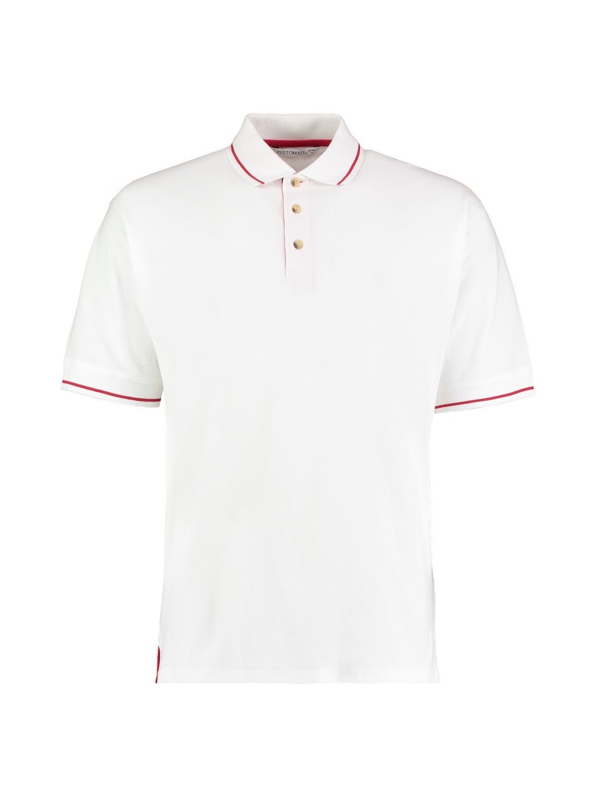 Klassisches St. Mellion Polo-Shirt - WHI-RED – Weiß/Rot