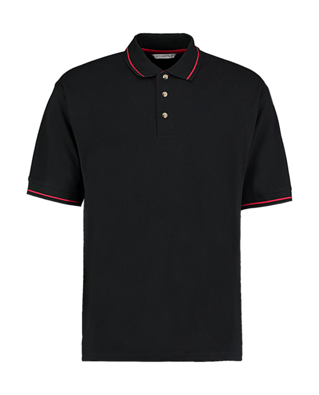 Klassisches St. Mellion Polo-Shirt - 154 - BCK-RED - Schwarz/Rot