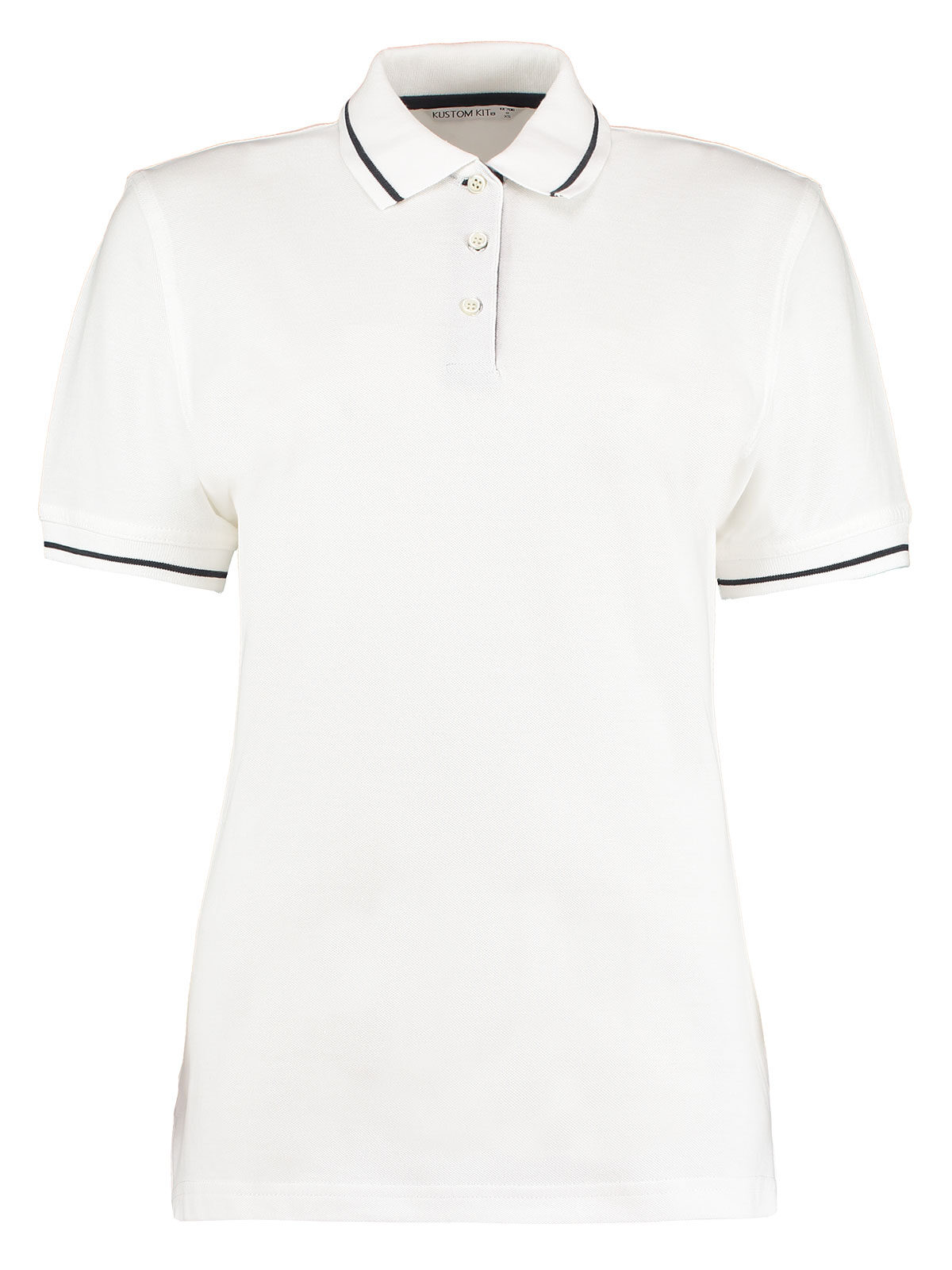 St. Mellion Polohemd für Damen in klassischer Passform - 052 - WHI-NAV – Weiß/Marineblau