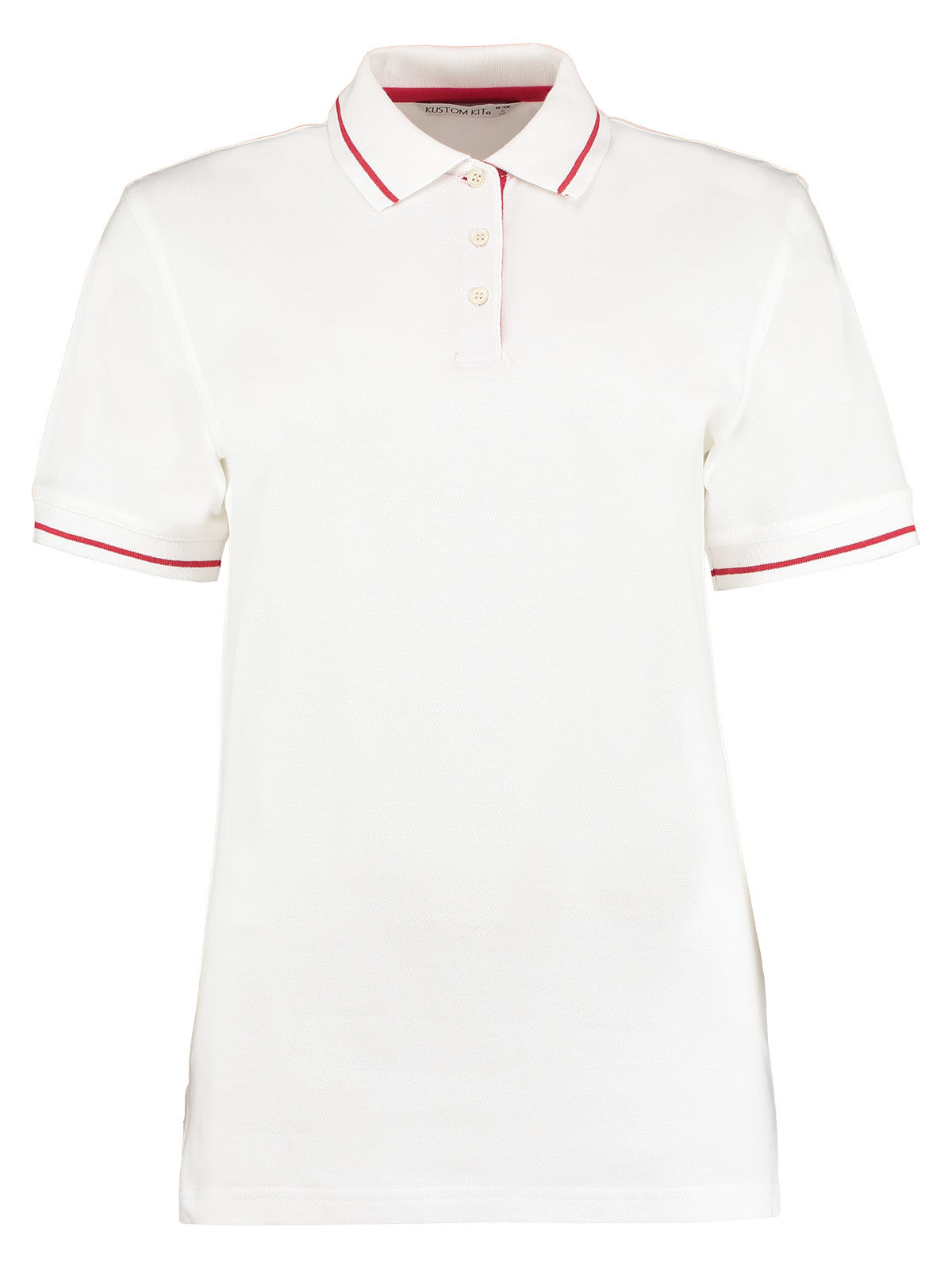St. Mellion Polohemd für Damen in klassischer Passform - 057 - WHI-RED – Weiß/Rot