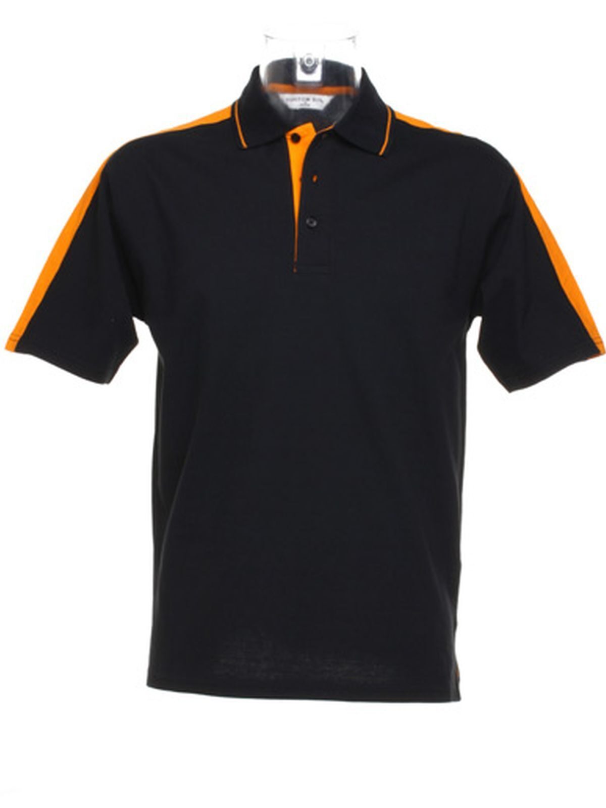 Sportliches Polohemd - BCK-ORA - Schwarz/Orange