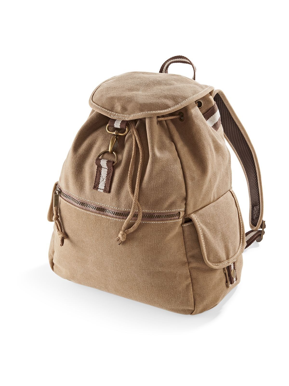 Vintage-Rucksack aus Canvas - SAH - Sahara