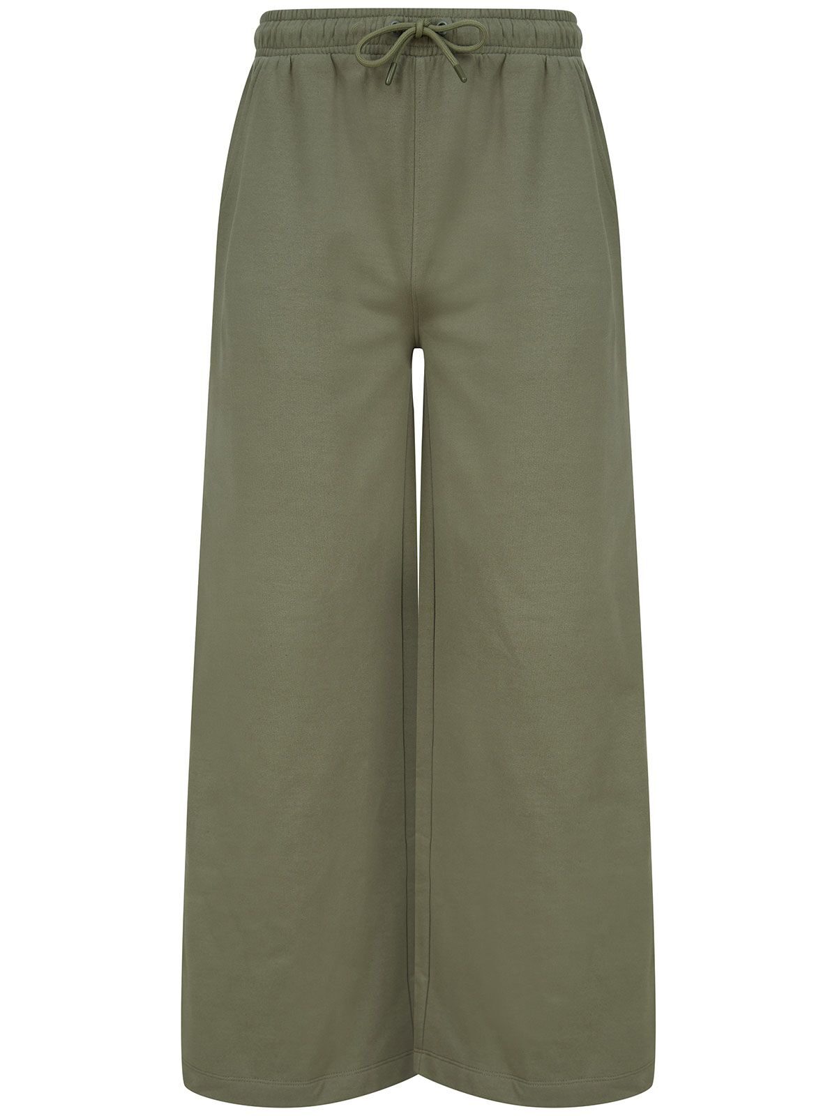 Nachhaltige Damen-Jogginghose mit weitem Bein - KHA - Khaki