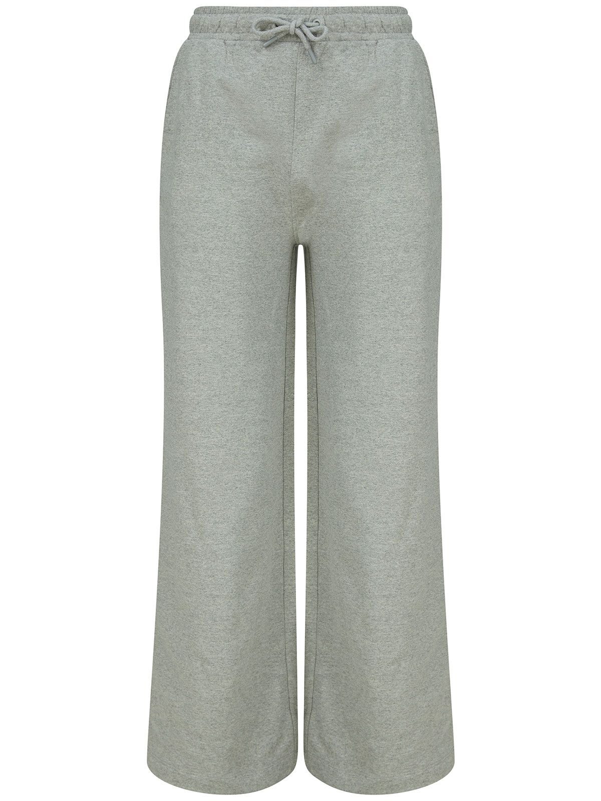 Nachhaltige Damen-Jogginghose mit weitem Bein - HGR - Heidegrau
