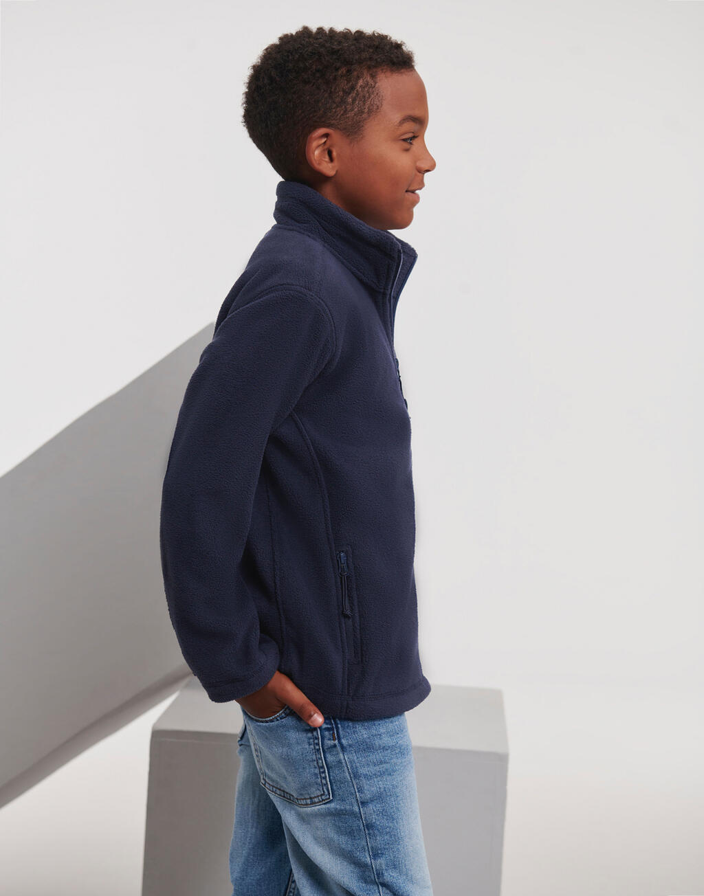 Kinder-Outdoor-Fleecejacke mit durchgehendem Reißverschluss - BH - Bright Royal