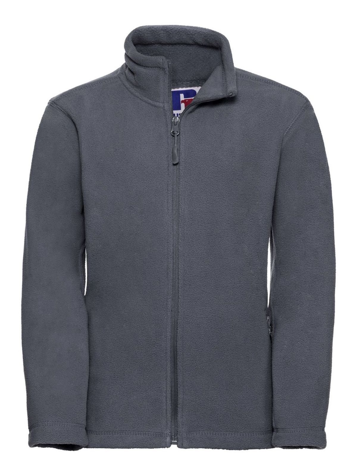Kinder-Outdoor-Fleecejacke mit durchgehendem Reißverschluss - CG - Konvoi Grau