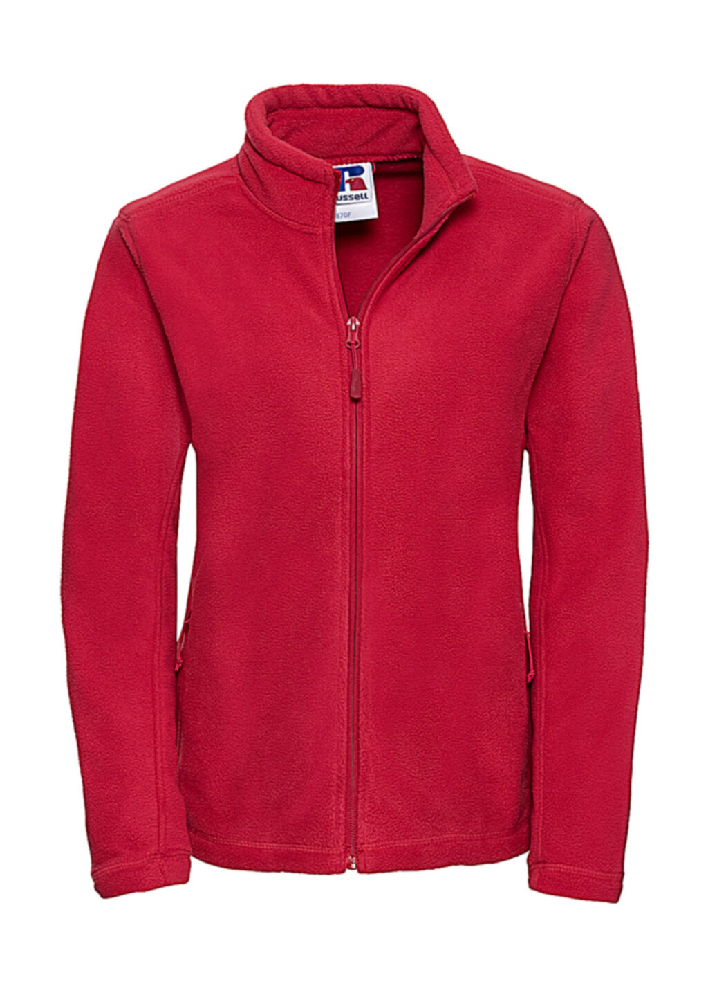 Damen-Fleecejacke mit durchgehendem Reißverschluss für Outdoor-Aktivitäten - CR - Klassisches Rot
