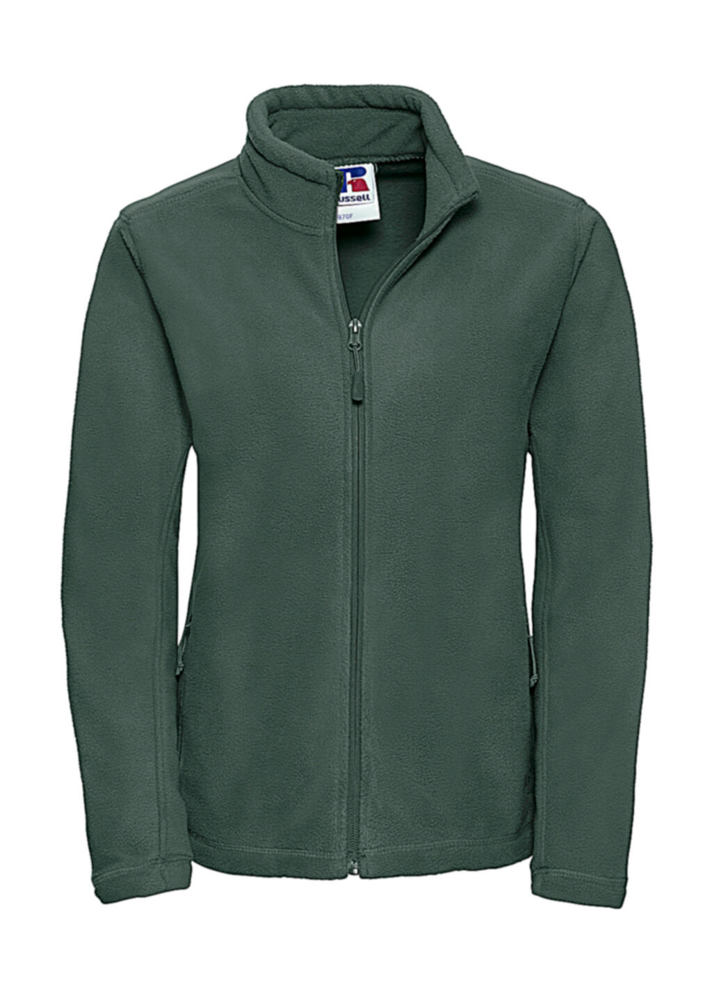 Damen-Fleecejacke mit durchgehendem Reißverschluss für Outdoor-Aktivitäten - 38 - Flaschengrün