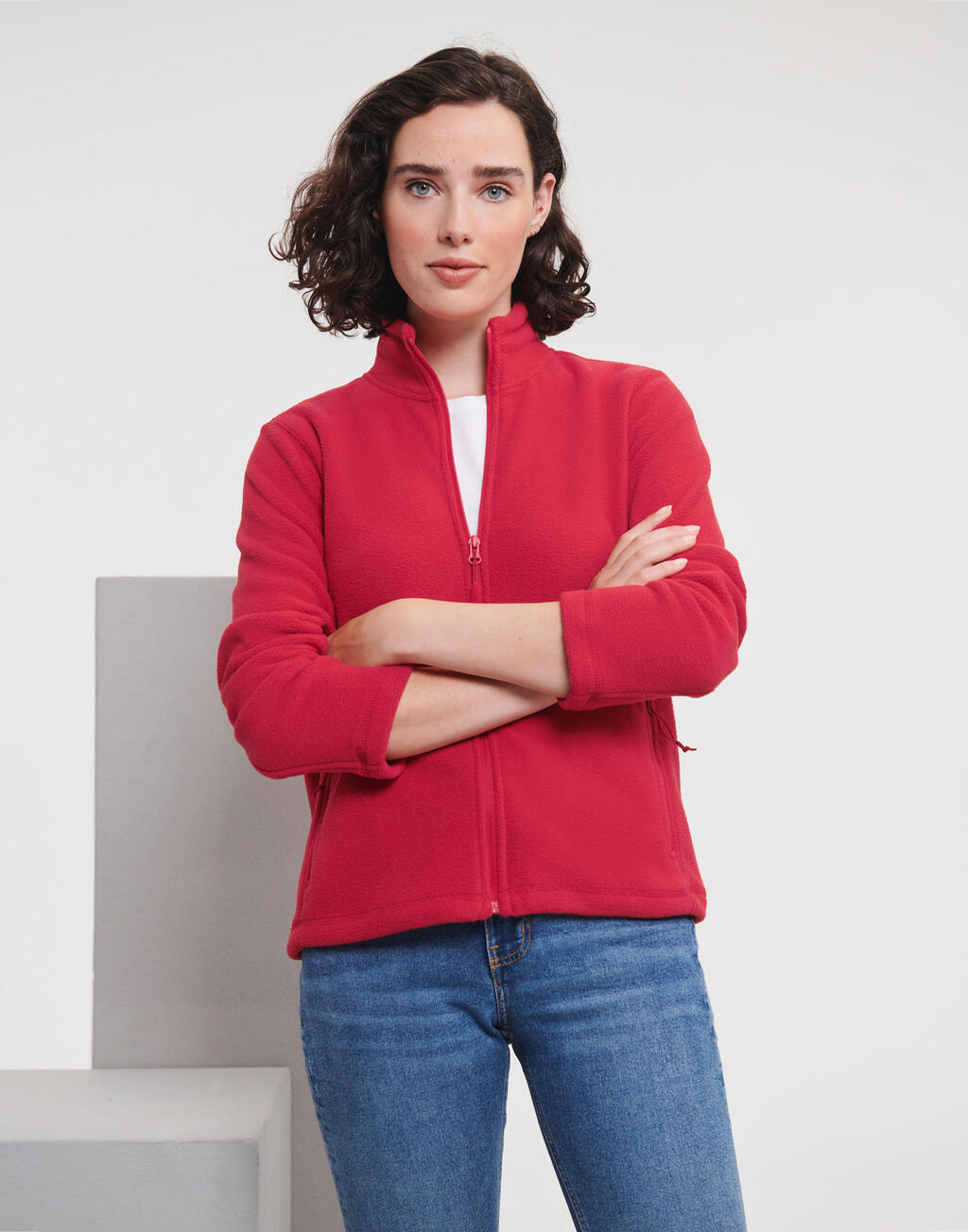 Damen-Fleecejacke mit durchgehendem Reißverschluss für Outdoor-Aktivitäten