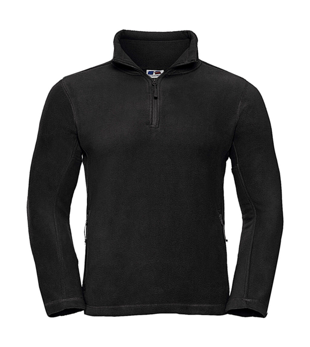 Fleecejacke mit Viertelreißverschluss für Outdoor-Aktivitäten - 36 - Schwarz