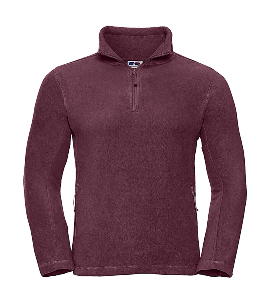 Fleecejacke mit Viertelreißverschluss für Outdoor-Aktivitäten - BUR - Burgund