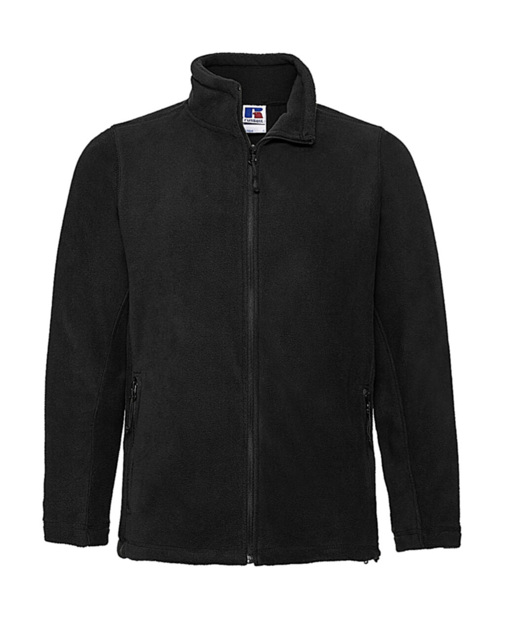 Herren-Fleecejacke mit durchgehendem Reißverschluss für draußen - 36 - Schwarz
