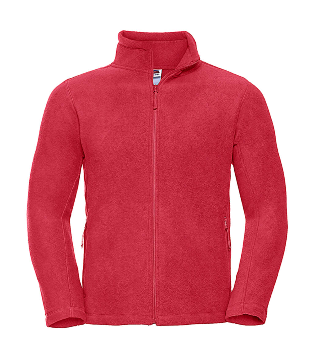 Herren-Fleecejacke mit durchgehendem Reißverschluss für draußen - CR - Klassisches Rot