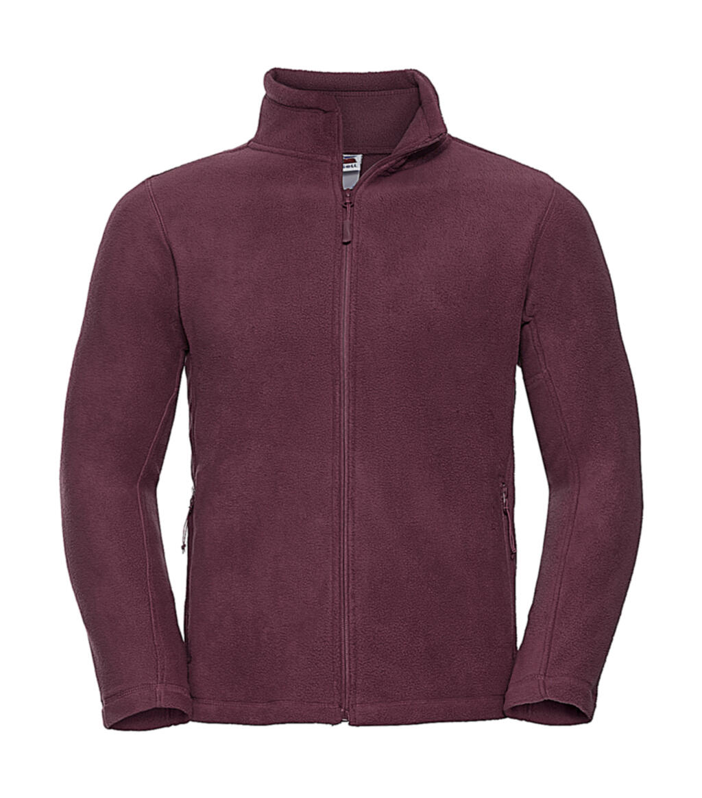 Herren-Fleecejacke mit durchgehendem Reißverschluss für draußen - BUR - Burgund
