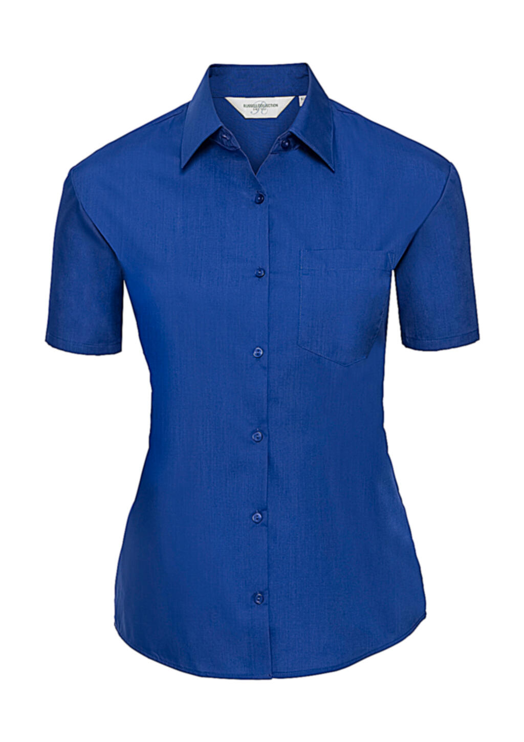 Klassisches Damen-Kurzarmhemd aus Baumwollmischgewebe - 306 - Bright Royal