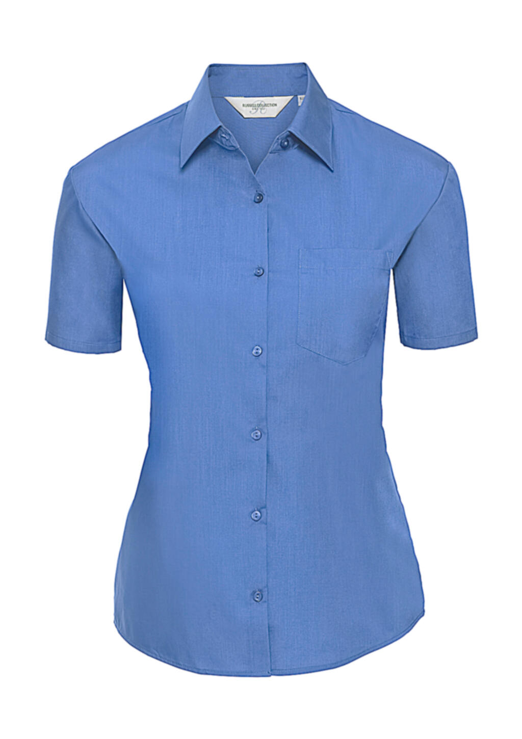 Klassisches Damen-Kurzarmhemd aus Baumwollmischgewebe - 233 - Corporate Blue