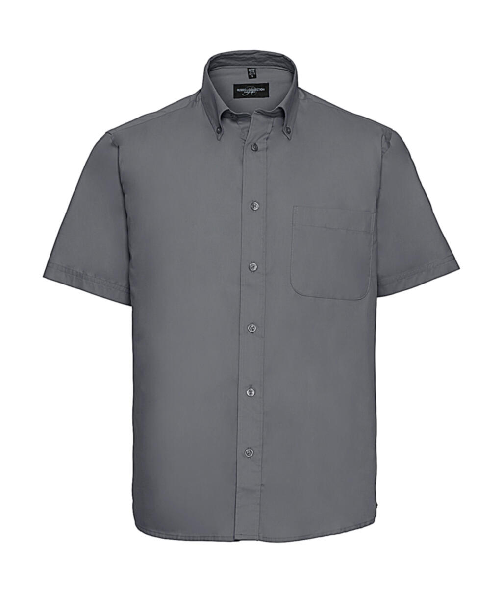 Klassisches Herren-Twill-Kurzarmhemd - XW - Zink