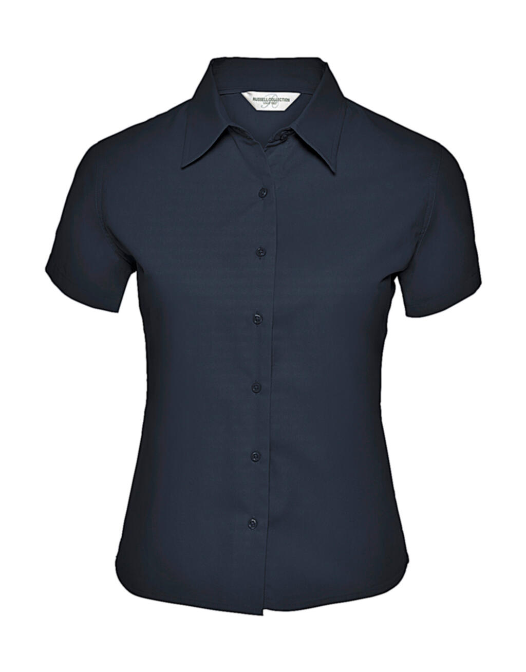 Klassisches Kurzarmhemd aus Twill für Damen - 201 - Französische Marine
