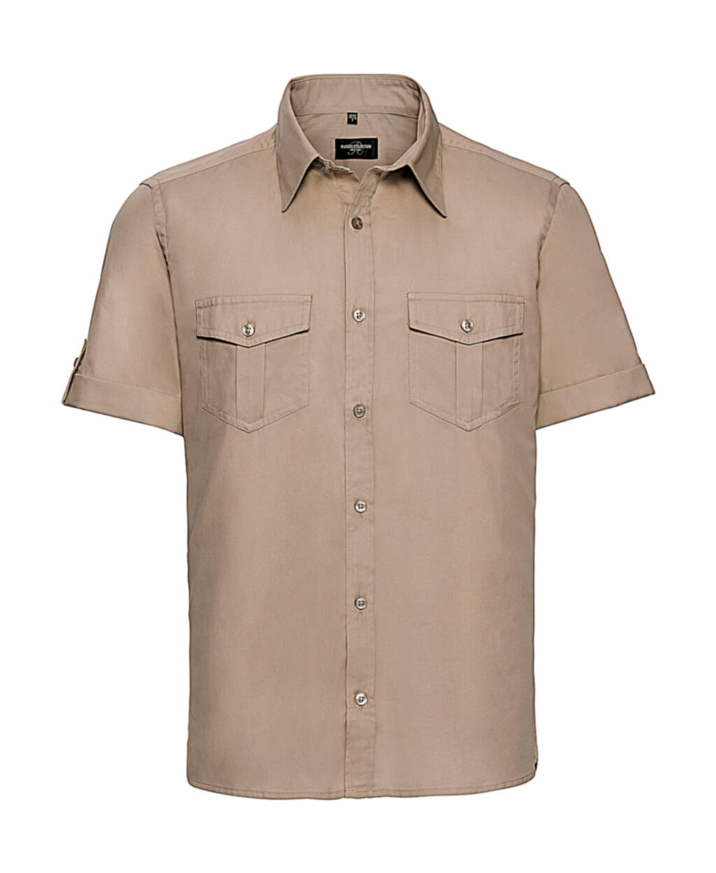 Kurzarmhemd für Herren mit Manschetten - 3M - Khaki