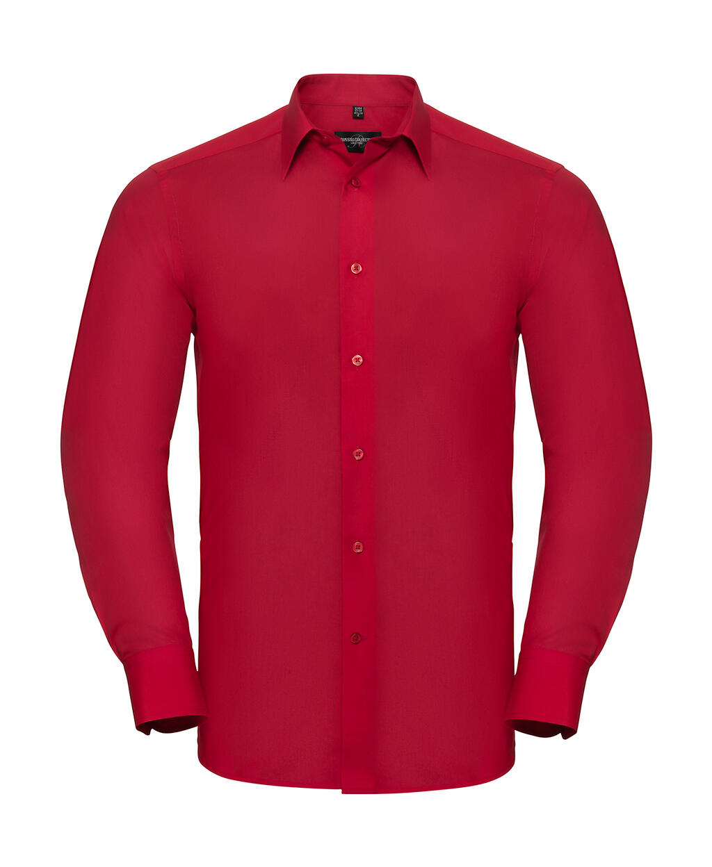 Herren-Langarmhemd aus Baumwollmischgewebe - 401 - Klassisches Rot