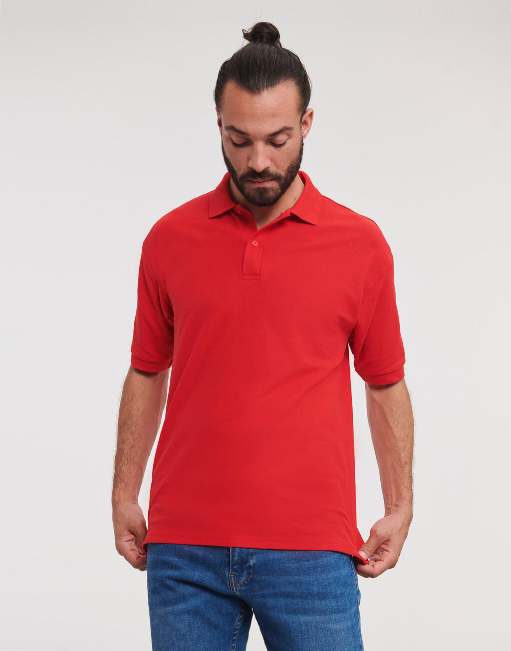 Klassisches Herren-Polohemd aus Baumwollmischgewebe - 349 - Lila