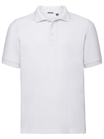 Tailliertes Stretch-Polohemd für Herren - 30 - Weiß