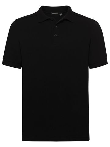 Tailliertes Stretch-Polohemd für Herren - 36 - Schwarz