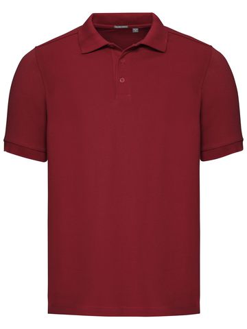 Tailliertes Stretch-Polohemd für Herren - CR - Klassisches Rot