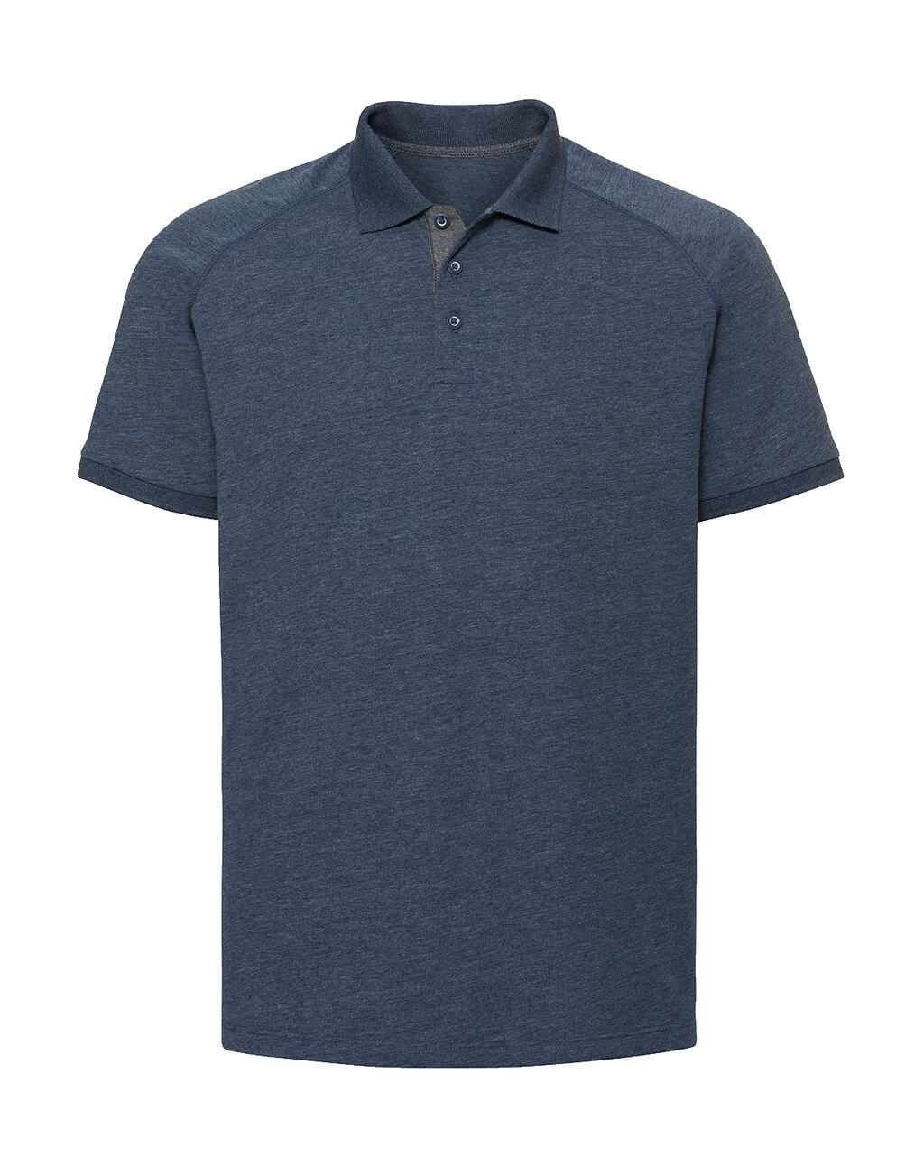 Herren Jersey HD Raglan Polo - N9 - Hellblau meliert