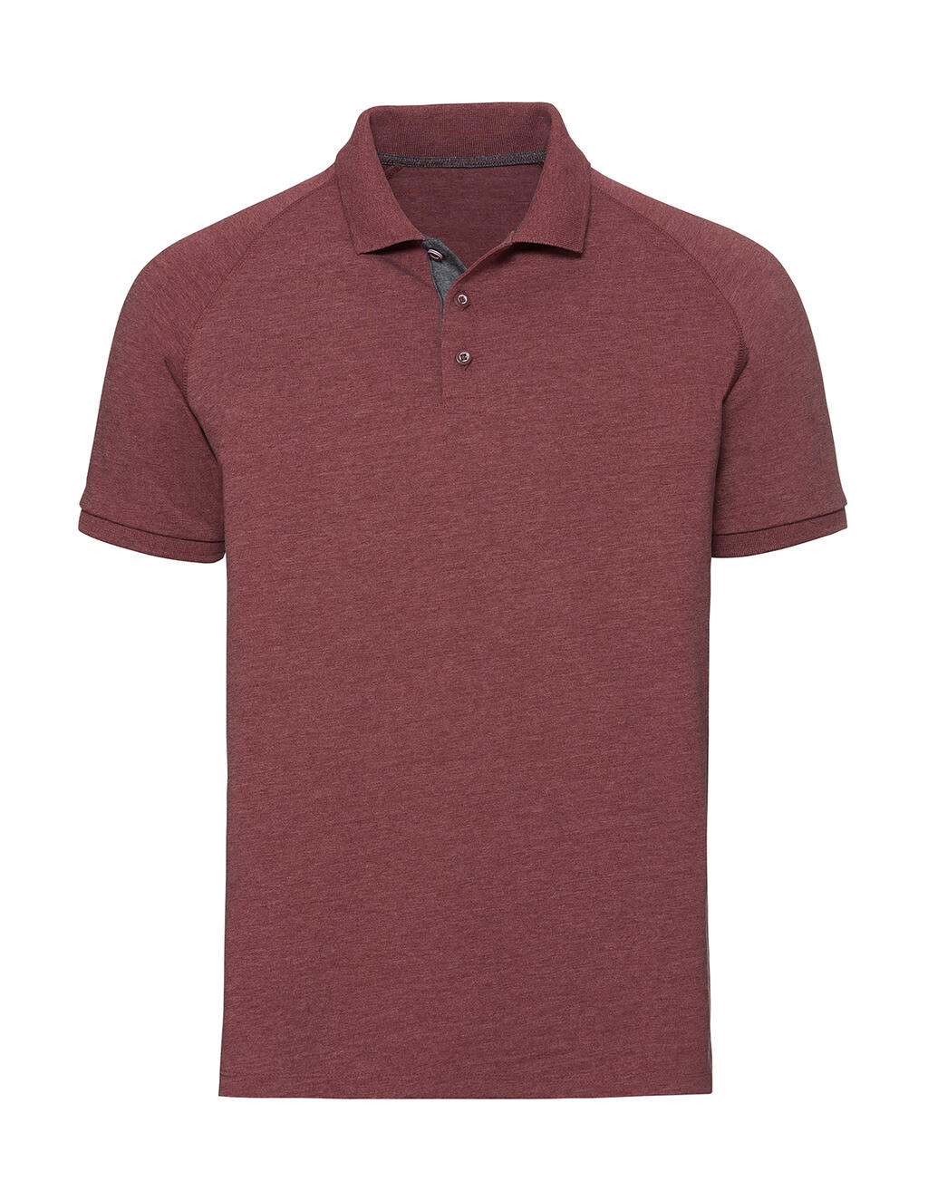 Herren Jersey HD Raglan Polo - MM - Kastanienbrauner Mergel