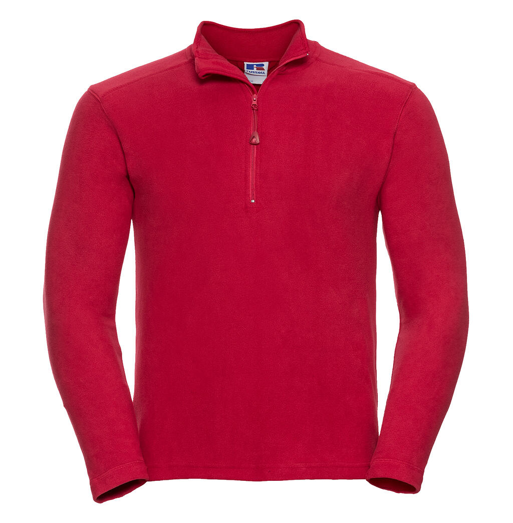 Herren-Mikrofleece mit 1/4-Reißverschluss - CR - Klassisches Rot