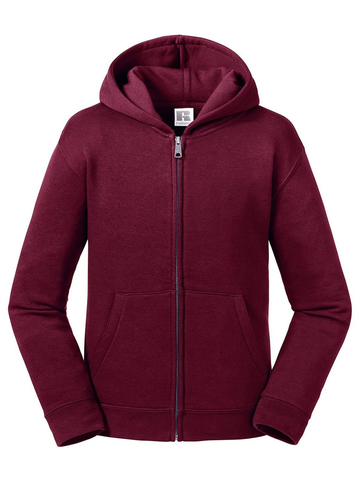 Authentische Kinderjacke mit Kapuze und Reißverschluss - BUR - Burgund