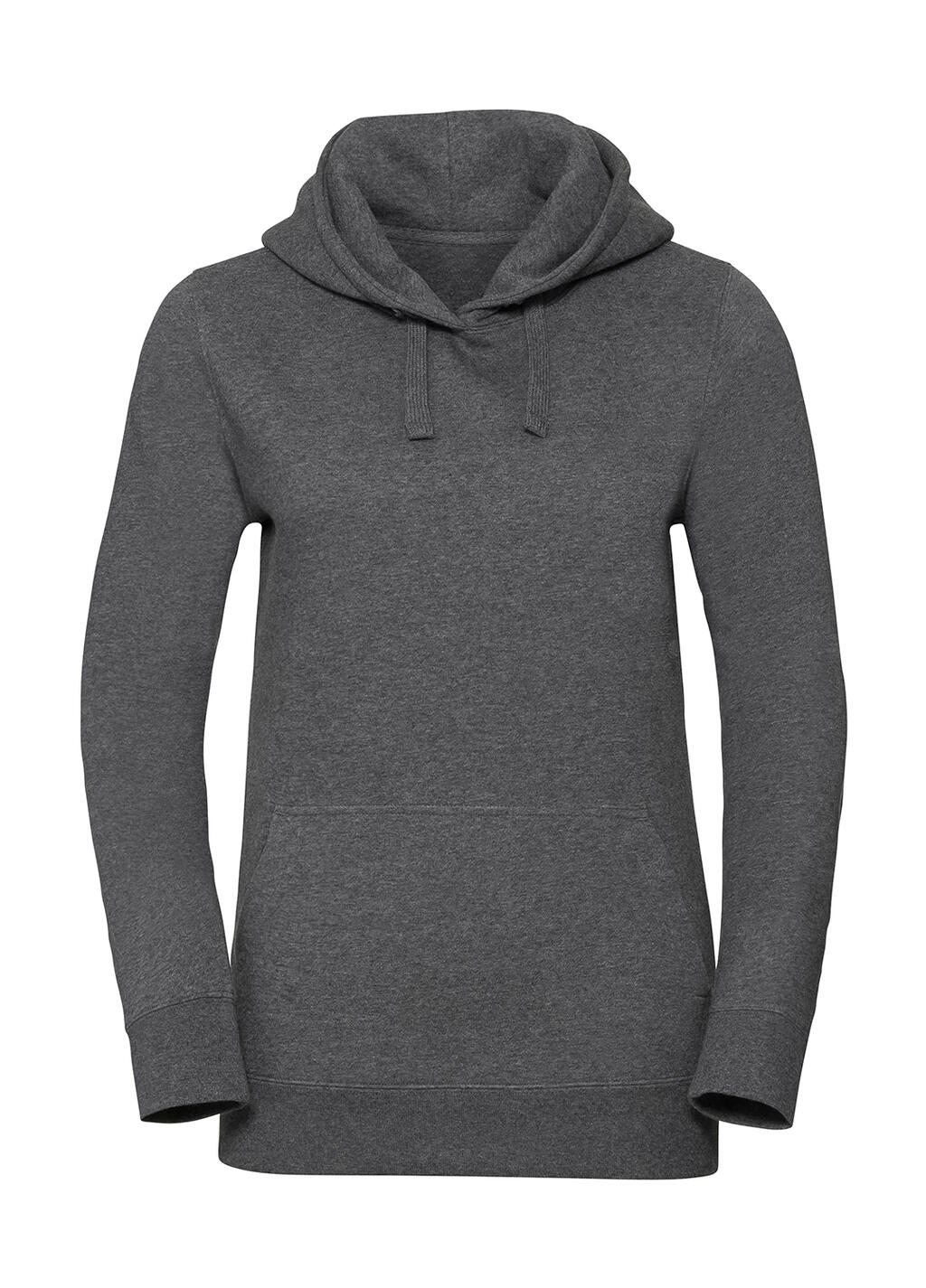 Authentisches Melange-Kapuzen-Sweatshirt für Damen - C6 - Kohlenstoffmischung