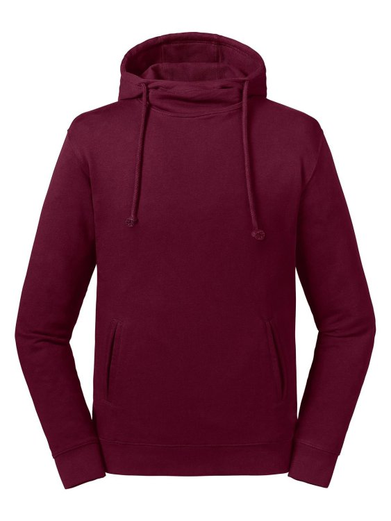 Reiner Bio-Hoodie mit hohem Kragen - BUR - Burgund