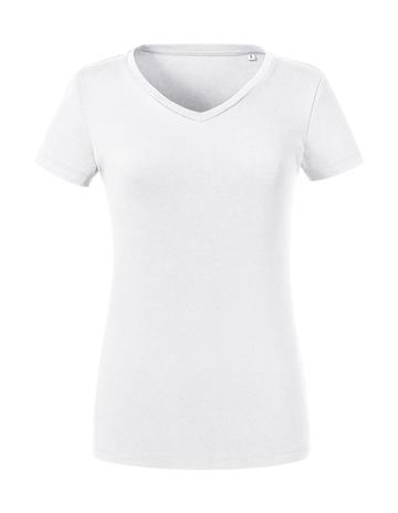 Pure Organic Damen-T-Shirts mit V-Ausschnitt - 30 - Weiß