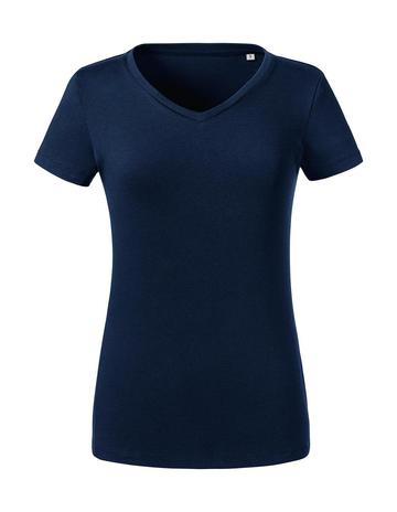 Pure Organic Damen-T-Shirts mit V-Ausschnitt - FN - Französische Marine