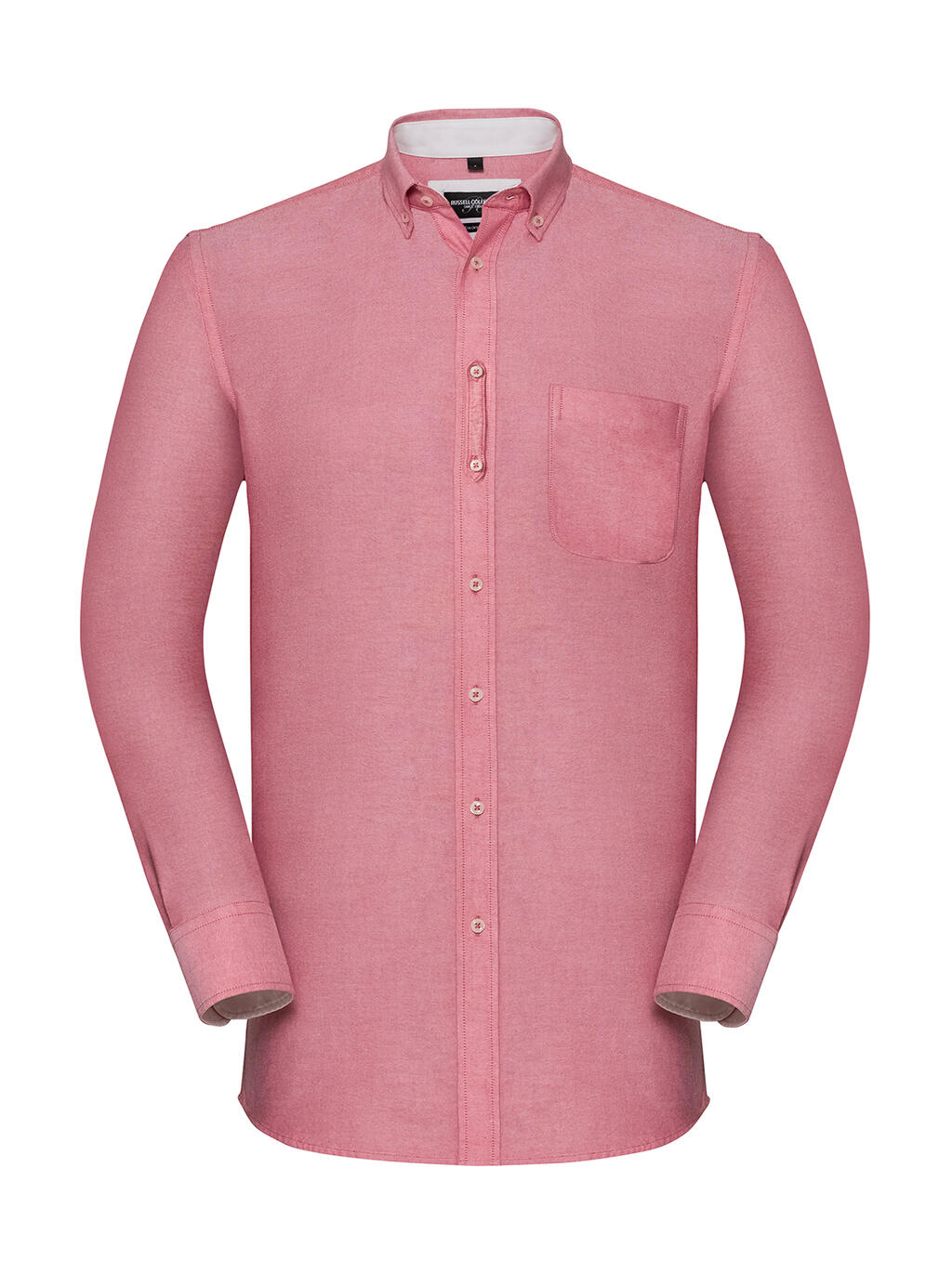 LS Tailored Washed Oxford Shirt - RE - Oxford Rot/Creme