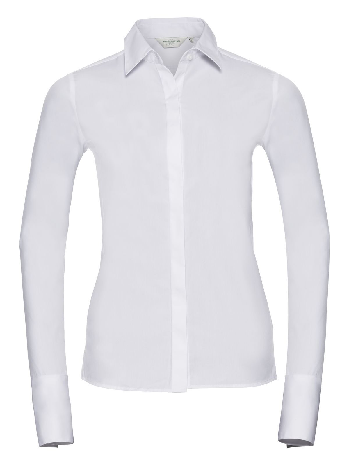 Damen Langarm-Shirt mit taillierter Passform und ultimativem Stretchanteil - 30 - Weiß