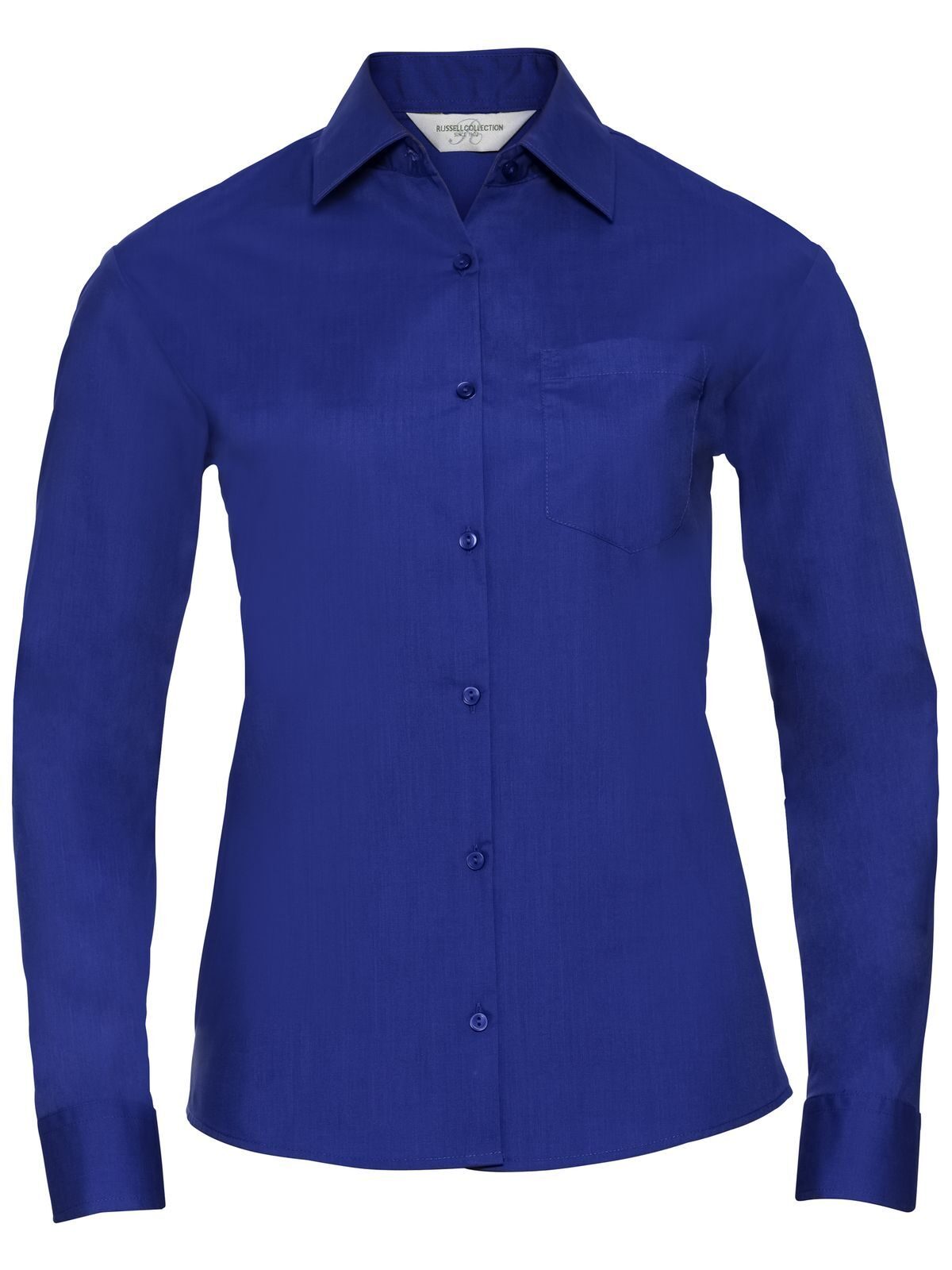 Klassisches Damen-Langarmhemd aus Baumwollmischgewebe - BH - Bright Royal