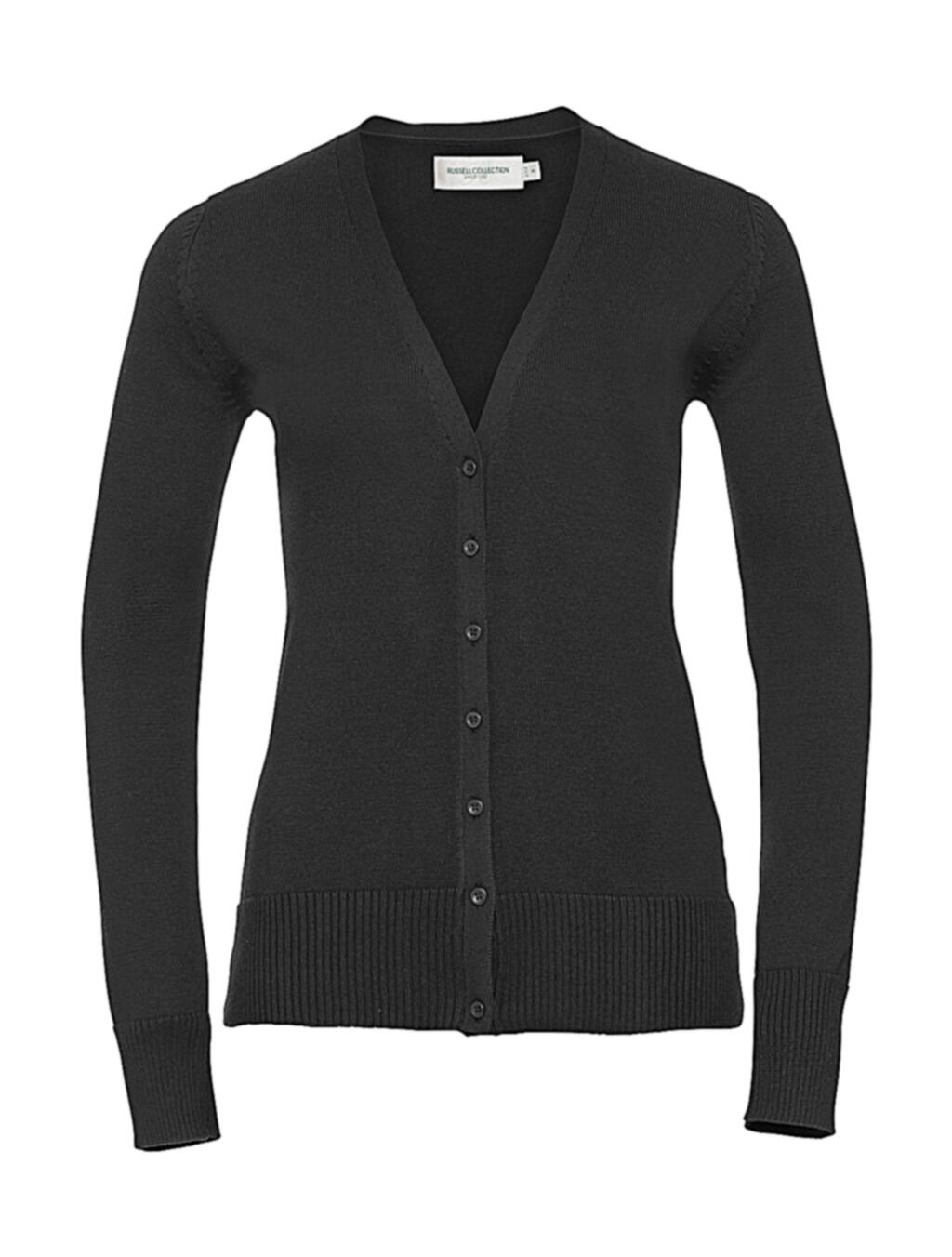 Damen-Strickjacke mit V-Ausschnitt - CM - Holzkohlemerel